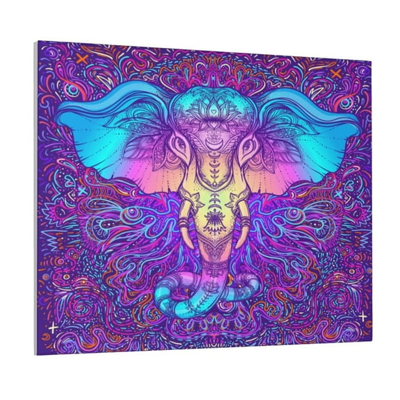 Logiee Elephant in Tribal Style Print Canvas Wall Art ,Art Poster,Canvas Decorative Picture,Decor Wall Pictures for Living Room Bedroom Bathroom,Ready to Hang