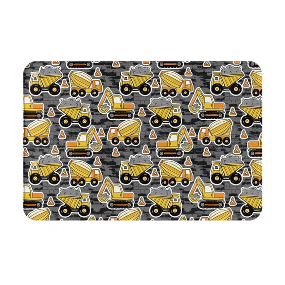 Logiee Excavator At Work Print Welcome Mats for Entryway,Door Mat for Front Door,Entry Mat,Doormat for Garden, Garage, Patio, Home, Porch Decor