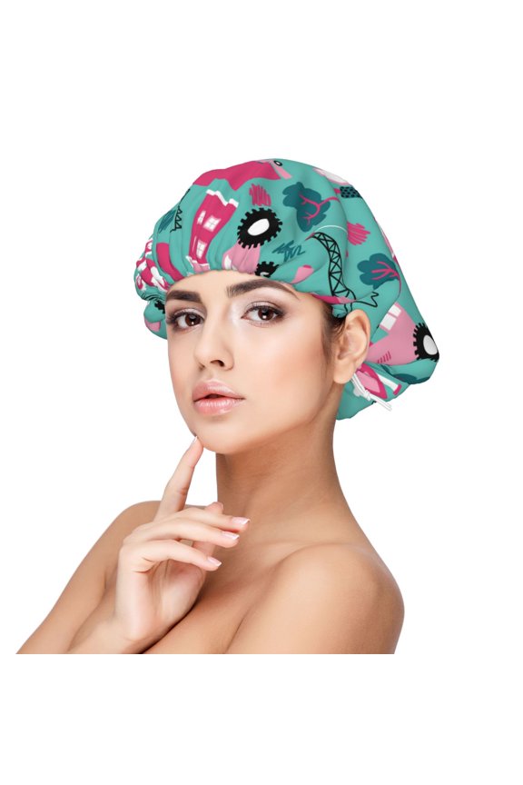 Excavator Print Silk Bonnet Satin Bonnet for Sleeping Women and Men,Double Layer Hair Bonnet for Curly Braids Hair