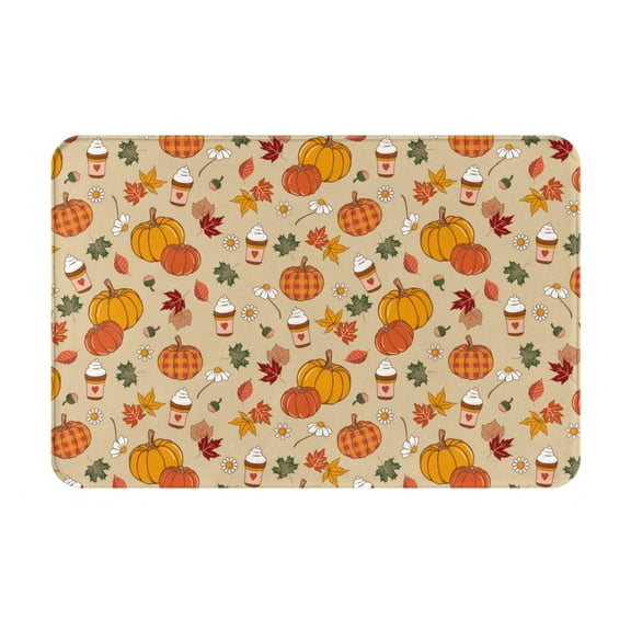 Logiee Fall Autumn Print Welcome Mats for Entryway,Door Mat for Front Door,Entry Mat,Doormat for Garden, Garage, Patio, Home, Porch Decor
