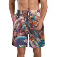 thumbnail image 1 of Logiee Fantasy Colorful Beast Print Mens Swim Trunks Quick Dry Board Shorts,Breathable Hawaii Beach Shorts Swimwear Bathing Suits-Medium, 1 of 6