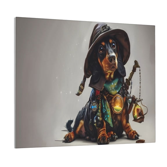 Logiee Fantasy Wizard Dog Art Print Canvas Wall Art ,Art Poster,Canvas Decorative Picture,Decor Wall Pictures for Living Room Bedroom Bathroom,Ready to Hang