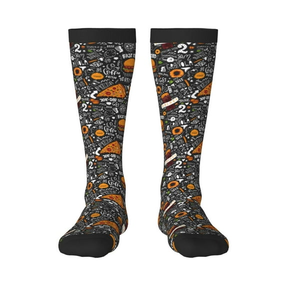 Logiee Fastfood 1 Print Gift Stocking Stuffers,Adult Stockings,Novelty Socks,Funny Socks Birthday Running Walking Sleeping