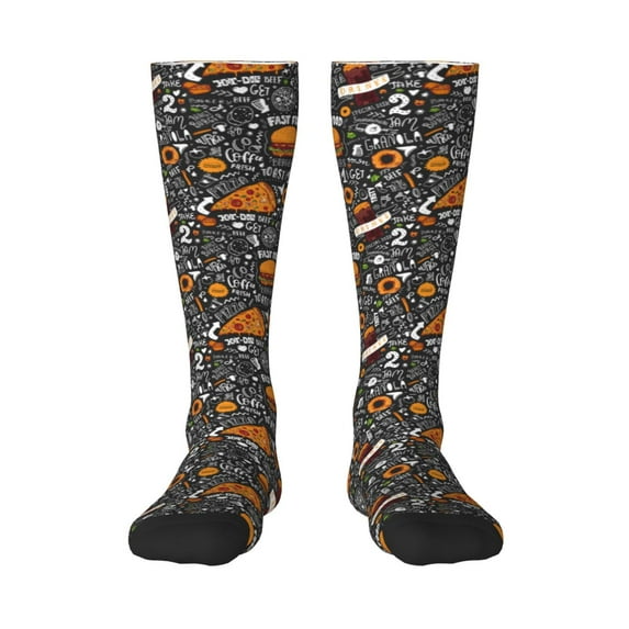 Logiee Fastfood 1 Print Gift Stocking Stuffers,Adult Stockings,Novelty Socks,Funny Socks Birthday Running Walking Sleeping