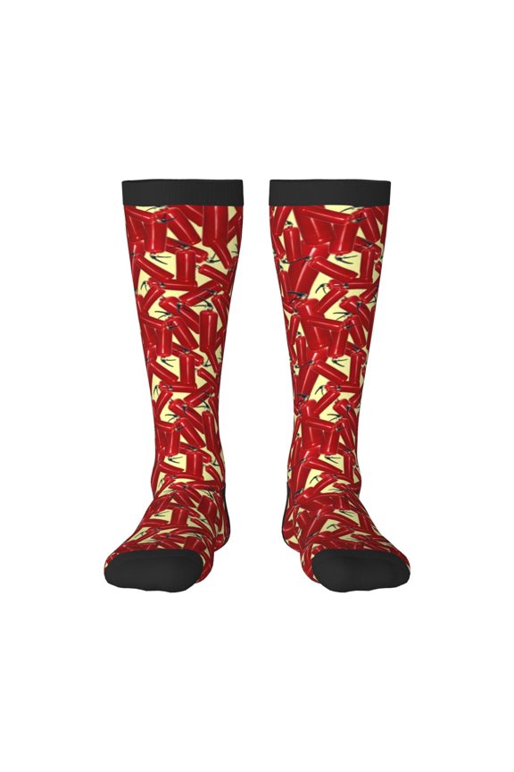 Fire Extinguisher Print Gift Stocking Stuffers,Adult Stockings,Novelty Socks,Funny Socks Birthday Running Walking Sleeping