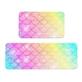 thumbnail image 1 of Logiee Fish Scale Print Kitchen Mats for Floor Sets of 2,Waterproof Kitchen Rugs,Non Slip Comfort Standing Mat Rug for Home,Runner,Sink,Office,Laundry, 1 of 1