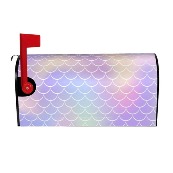 Logiee Fish Scale1 Print Post Letter Box Wrap Decor, Mailbox Cover Suitable for Standard Mailbox and Large Size Mailbox,Outdoor Yard Decoration-21x18 in