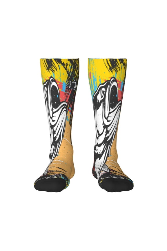Fishing Bass Print Gift Stocking Stuffers,Adult Stockings,Novelty Socks,Funny Socks Birthday Running Walking Sleeping