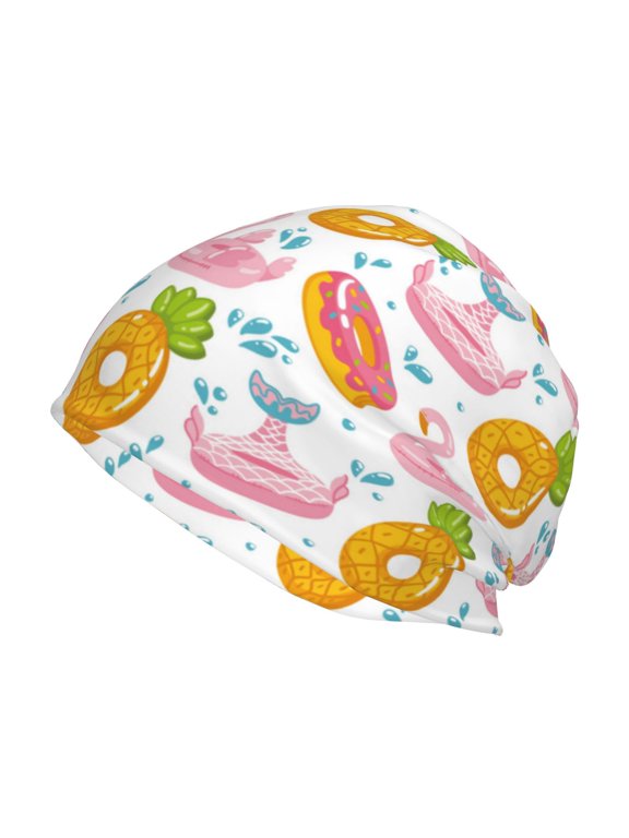 Flamingo And Pineapple Print Unisex Knit Beanie for Men Women Winter Hat,Beanies Skull Caps