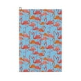 thumbnail image 1 of Logiee Flamingo Print Golf Towels,16" x 24" Portable Golf Towel for Golf Bag with Carabiner Clip to Quickly Remove Sand,Mud and Sweat, 1 of 8