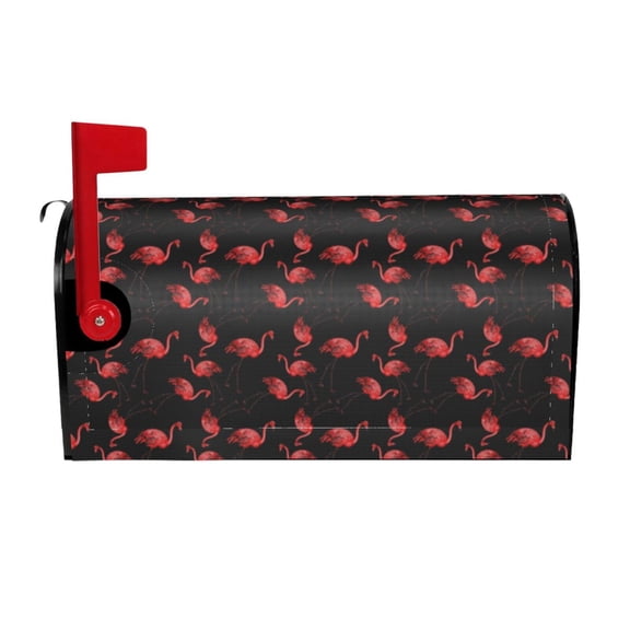 Logiee Flamingo Print Post Letter Box Wrap Decor, Mailbox Cover Suitable for Standard Mailbox and Large Size Mailbox,Outdoor Yard Decoration-21x18 in