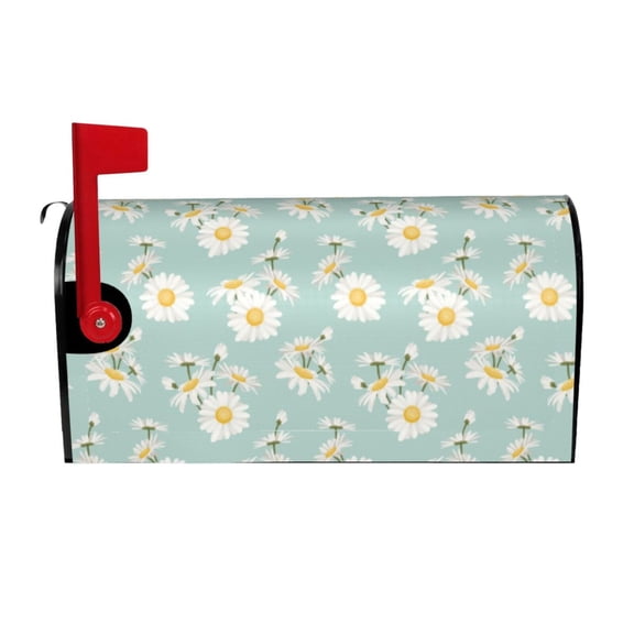 Logiee Floral Daisy Print Post Letter Box Wrap Decor, Mailbox Cover Suitable for Standard Mailbox and Large Size Mailbox,Outdoor Yard Decoration-21x18 in
