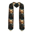 thumbnail image 1 of Logiee Floral Fox Print Unisex Adult Graduation Stole Shawl 72" Long for Academic Commencements Shawl-Sharp Corner, 1 of 7