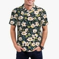 thumbnail image 1 of Logiee Flowers Print Mens Polo Shirts,Mens Golf Polo Shirts,Short Sleeve Casual Polo Shirts for Men,Summer Fashion Beach Shirts-Large, 1 of 6