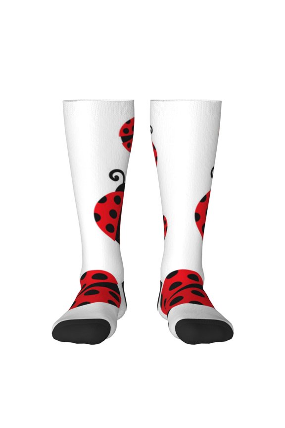 Fly Flying Ladybug Print Gift Stocking Stuffers,Adult Stockings,Novelty Socks,Funny Socks Birthday Running Walking Sleeping