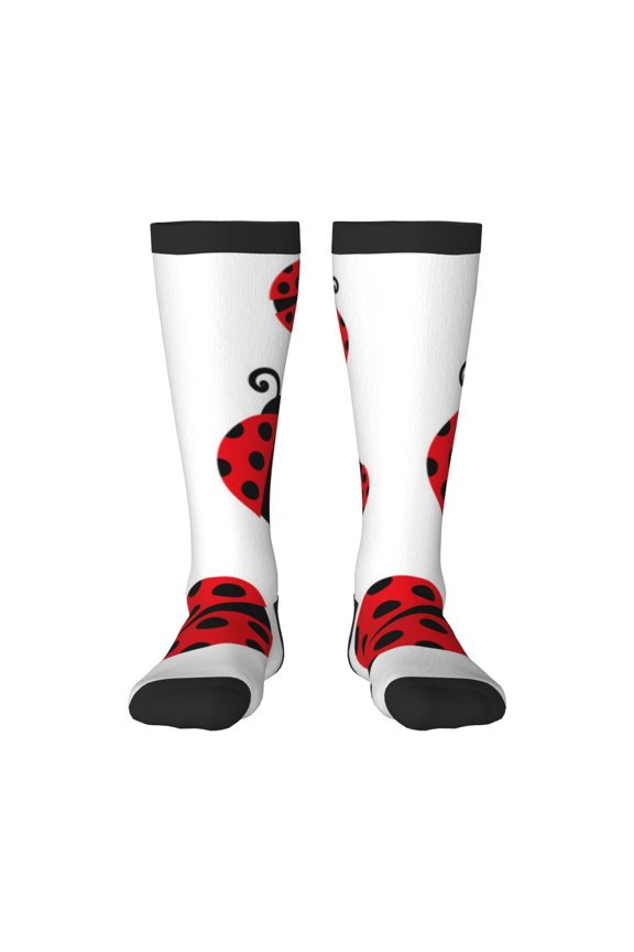 Fly Flying Ladybug Print Gift Stocking Stuffers,Adult Stockings,Novelty Socks,Funny Socks Birthday Running Walking Sleeping