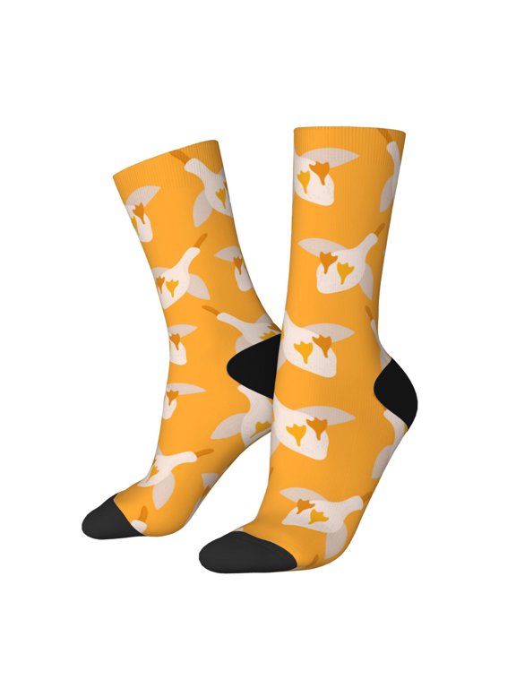 Flying Ducks Print Adult Socks for Men & Women,Calf Socks, Ankle Socks,Boots Socks,Breathable Casual Sock,Unisex Crew Socks