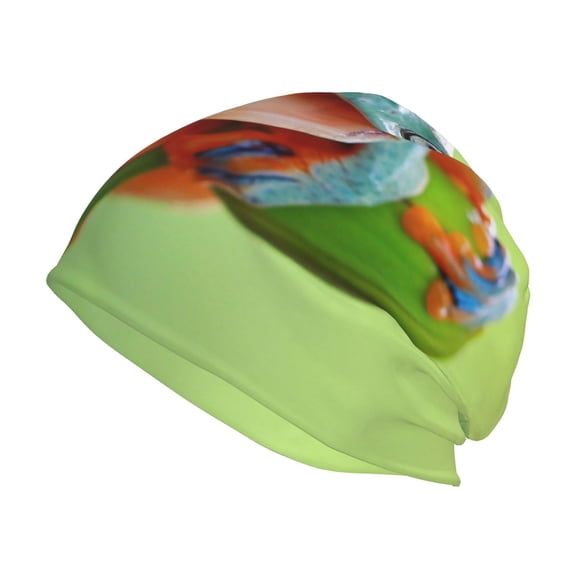 Logiee Flying Frog On Branch Print Unisex Knit Beanie for Men Women Winter Hat,Beanies Skull Caps