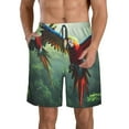 thumbnail image 1 of Logiee Flying Parrots In Jungle Print Mens Swim Trunks Quick Dry Board Shorts,Breathable Hawaii Beach Shorts Swimwear Bathing Suits-Large, 1 of 6