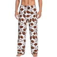 thumbnail image 1 of Logiee Football Print Pajama Pants for Men,Men’s Pajama Bottoms,Mens PJ Pants with Pockets & Button Fly-Large, 1 of 6