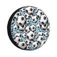 thumbnail image 1 of Logiee Football Soccer Ball Print Spare Tire Cover, Universal Wheel Protectors,Waterproof Dust-Proof UV Sun Wheel Tire Cover,Fit for SUV, RV, Travel Trailer, Truck-17 inch, 1 of 6