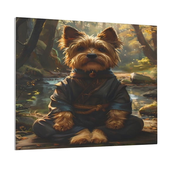 Logiee Forest Creek Cute Dog Print Canvas Wall Art ,Art Poster,Canvas Decorative Picture,Decor Wall Pictures for Living Room Bedroom Bathroom,Ready to Hang