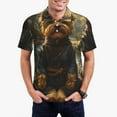 thumbnail image 1 of Logiee Forest Creek Cute Dog Print Mens Polo Shirts,Mens Golf Polo Shirts,Short Sleeve Casual Polo Shirts for Men,Summer Fashion Beach Shirts-Medium, 1 of 6