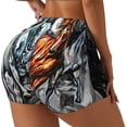 thumbnail image 1 of Logiee Four Running Horses Print Women's Biker Shorts,Workout Gym Shorts,Scrunch Shorts,Tummy Control Hidden Scrunch Running Yoga Shorts-Medium, 1 of 8