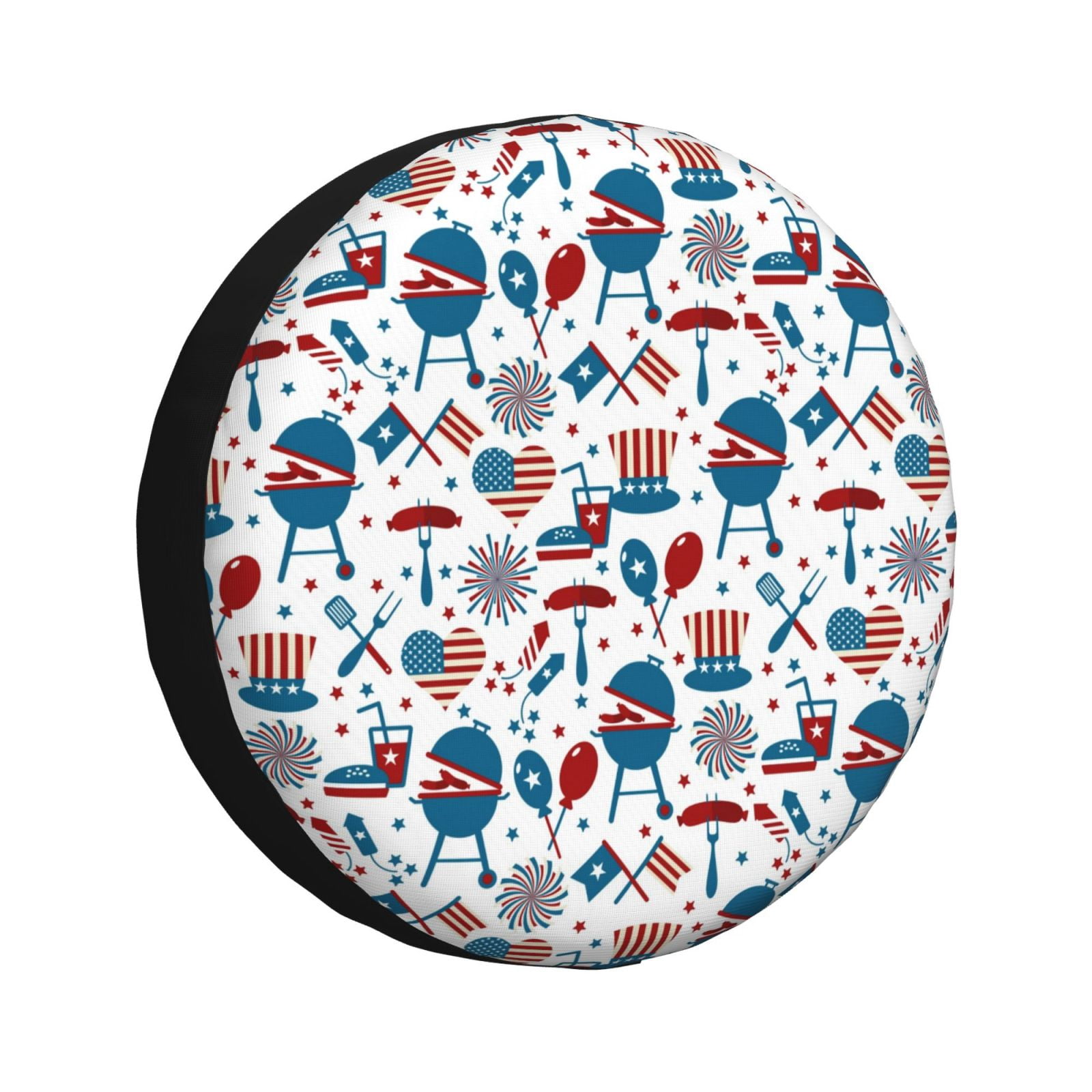 Bigfoot American Flag Spare Tire Cover - Waterproof, UV-Resistant Wheel Protector For RV, Truck, SUV