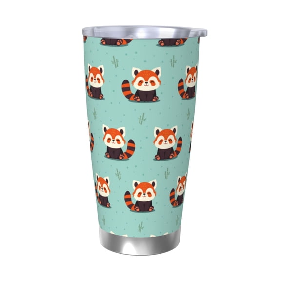 Logiee Fox Print 20OZ Car Cup with Lid, Stainless Steel Vacuum Insulated Double Wall Travel Tumbler, Durable Insulated Coffee Mug,Thermal Cup with Straw-Without Straw