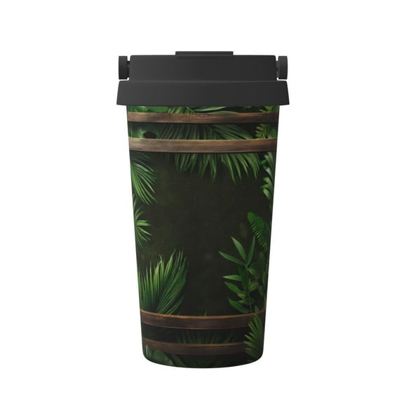 Logiee Framed Greenery Wall Art Print Stainless Steel Coffee Tumbler, Travel Coffee Mug, Insulated Coffee Mug with Lid, Spill Proof Coffee Cup, Portable Thermal Mug