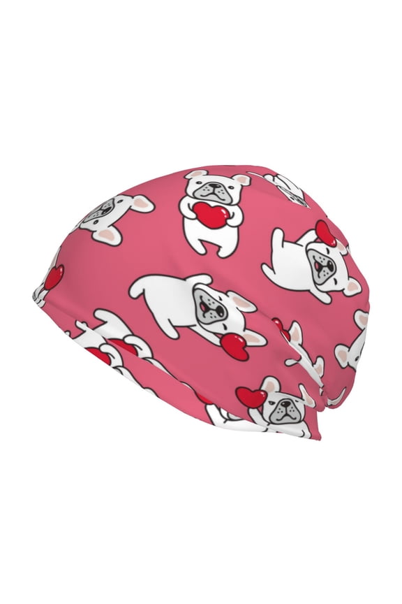 French Bulldog Print Unisex Knit Beanie for Men Women Winter Hat,Beanies Skull Caps