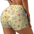thumbnail image 1 of Logiee Frog Bee Print Women's Biker Shorts,Workout Gym Shorts,Scrunch Shorts,Tummy Control Hidden Scrunch Running Yoga Shorts-XX-Large, 1 of 8