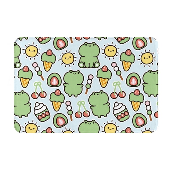Logiee Frog With Sweet Print Welcome Mats for Entryway,Door Mat for Front Door,Entry Mat,Doormat for Garden, Garage, Patio, Home, Porch Decor