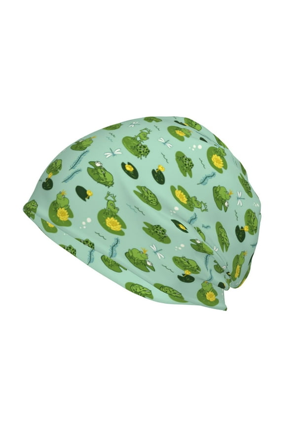 Froggs In The Lake Print Unisex Knit Beanie for Men Women Winter Hat,Beanies Skull Caps