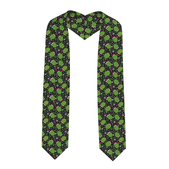 Logiee Frogs And Santa Hat Print Unisex Adult Graduation Stole Shawl 72" Long for Academic Commencements Shawl-Sharp Corner