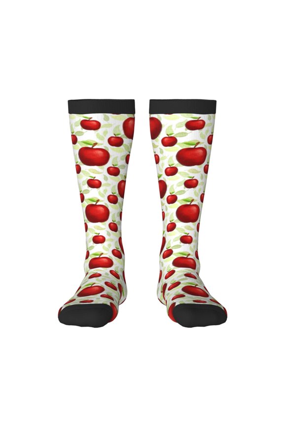 Fruit Apples Print Gift Stocking Stuffers,Adult Stockings,Novelty Socks,Funny Socks Birthday Running Walking Sleeping