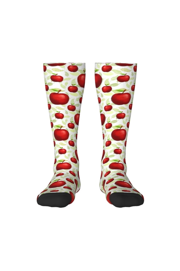Fruit Apples Print Gift Stocking Stuffers,Adult Stockings,Novelty Socks,Funny Socks Birthday Running Walking Sleeping