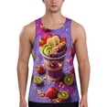 thumbnail image 1 of Logiee Fruit Parfait Colorful Print Men's Workout Tank Top,Quick Dry Workout Tank Top,Gym Muscle Tee,Fitness Bodybuilding Sleeveless T Shirt-4X-Large, 1 of 7
