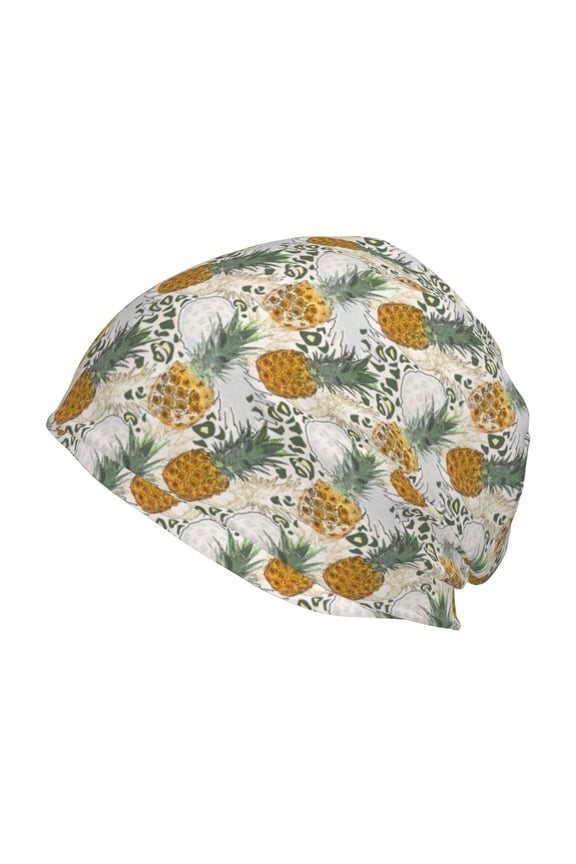 Fruit Pineapples Print Unisex Knit Beanie for Men Women Winter Hat,Beanies Skull Caps