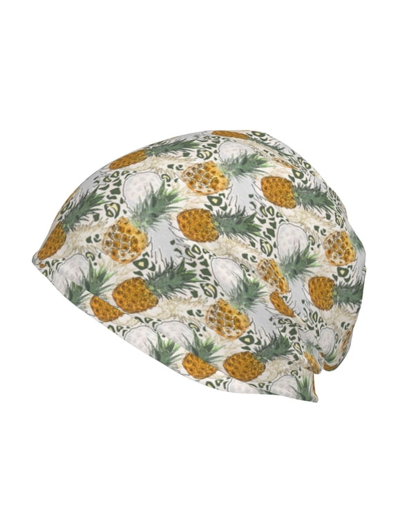 Fruit Pineapples Print Unisex Knit Beanie for Men Women Winter Hat,Beanies Skull Caps