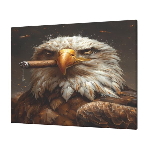 Logiee Funny Bald Eagle Print Canvas Wall Art,Canvas Picture Prints with Frame, Wall Art Decorative,Canvas Decorative,Suitable for Living Room Bedroom Office Room 30x40
