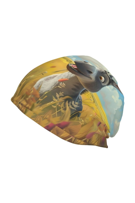 Funny Countryside Donkey Print Unisex Knit Beanie for Men Women Winter Hat,Beanies Skull Caps