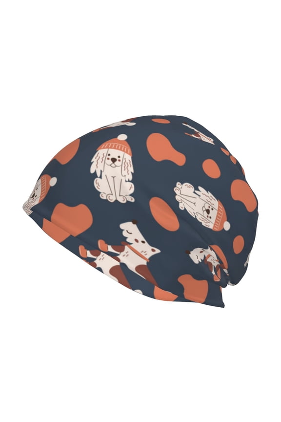Funny Dogs Print Unisex Knit Beanie for Men Women Winter Hat,Beanies Skull Caps