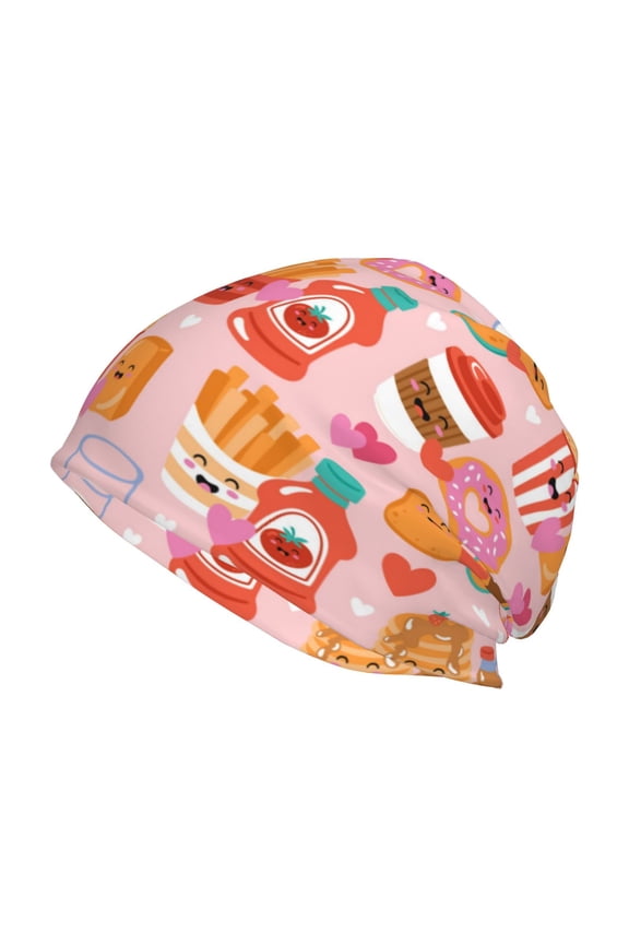 Funny Food Print Unisex Knit Beanie for Men Women Winter Hat,Beanies Skull Caps