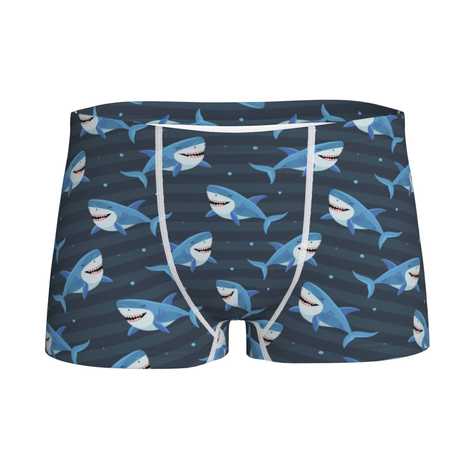 Logiee Funny Sharks Print Boys' Boxer Briefs,Tween Boy Underwear-Medium ...