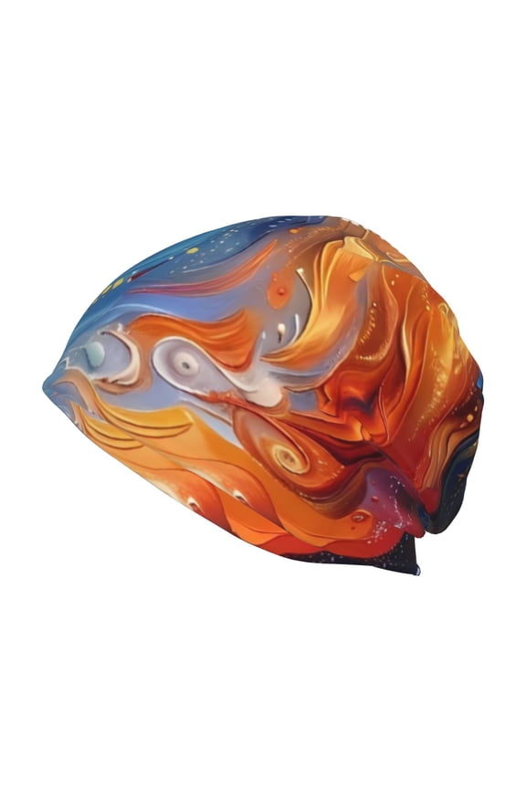 Galactic Dog Swirls Art Print Unisex Knit Beanie for Men Women Winter Hat,Beanies Skull Caps