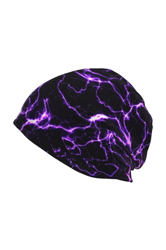 Galaxy Lightning Print Unisex Knit Beanie for Men Women Winter Hat,Beanies Skull Caps