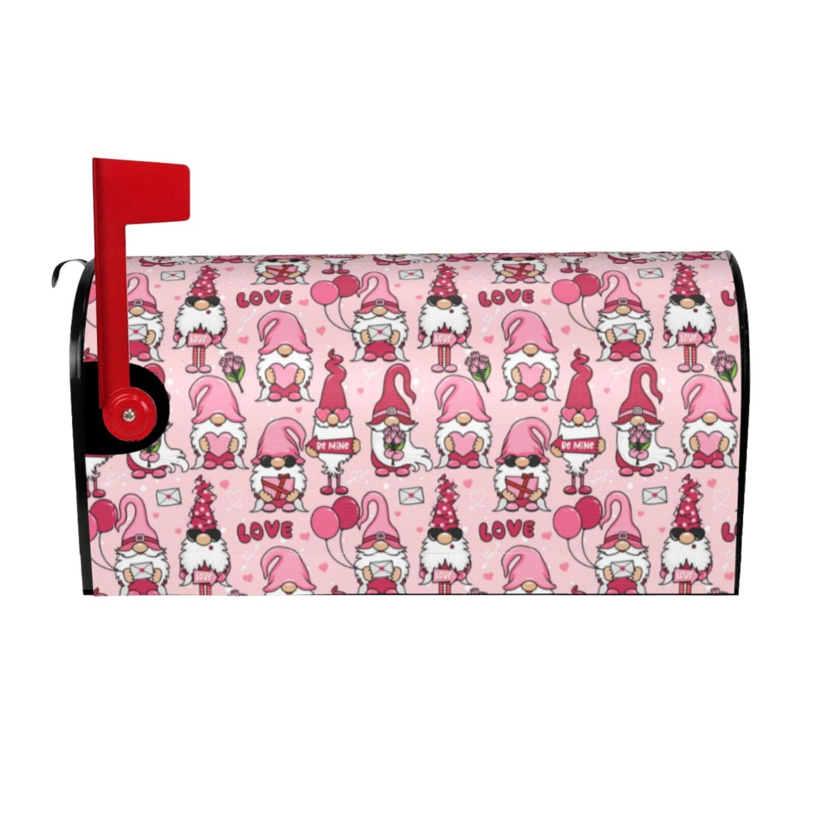 Logiee Garden Gnomes Print Post Letter Box Wrap Decor, Mailbox Cover Suitable for Standard Mailbox and Large Size Mailbox,Outdoor Yard Decoration-21x18 in
