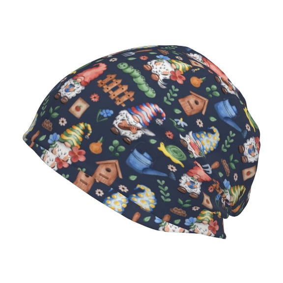 Logiee Garden Gnomes Print Unisex Knit Beanie for Men Women Winter Hat,Beanies Skull Caps